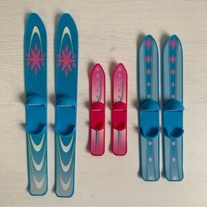 Vintage Barbie 3 Pairs of Skis from Skiing Vacation Set 2000 Mattel